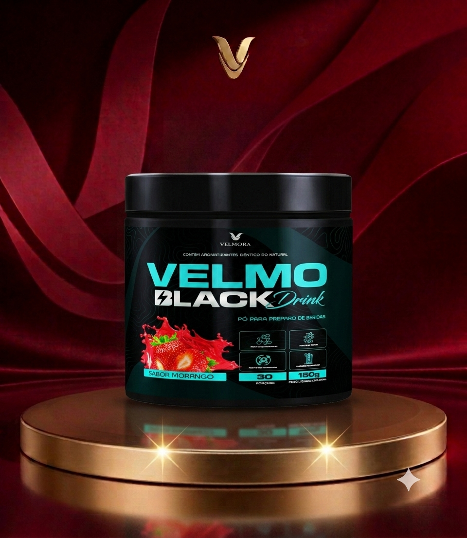 Velmo Black Drink – Sabor Morango